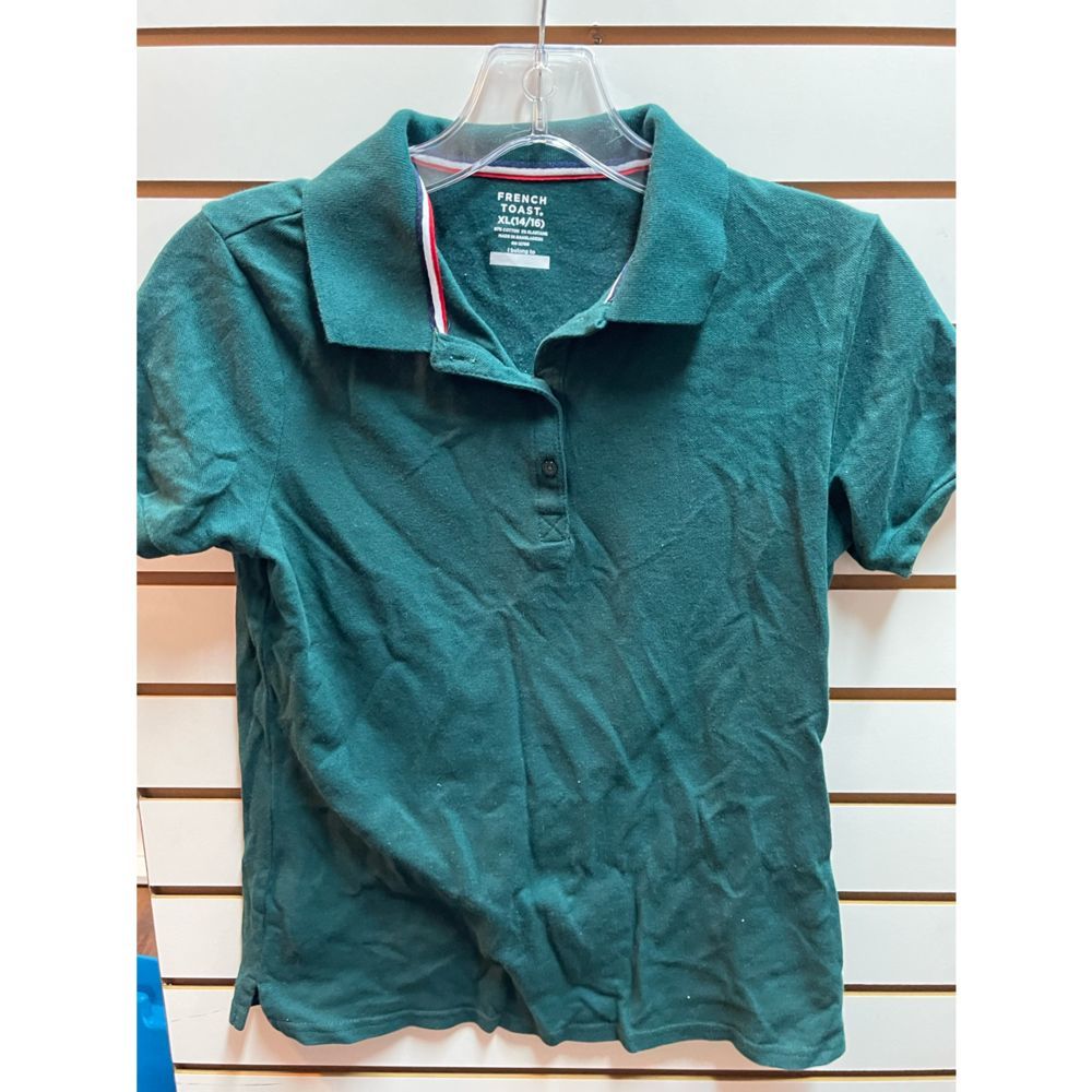 Two Kids Green Collared Uniform Shirt Size XL